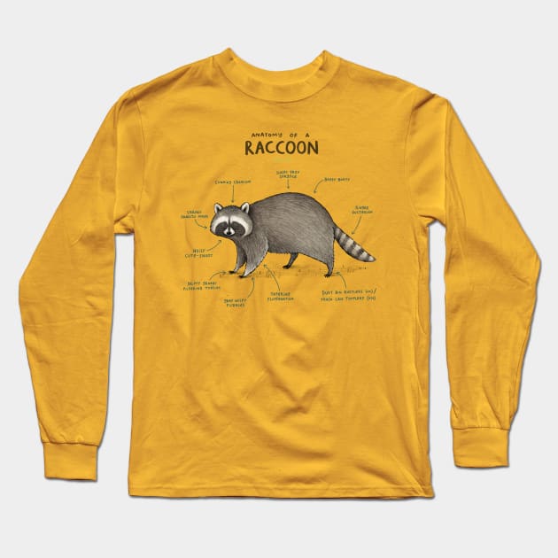 Anatomy of a Raccoon Long Sleeve T-Shirt by Sophie Corrigan